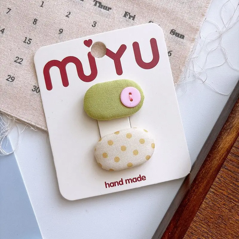 In Pink Hair Clip Handmade 2pc - 1269 