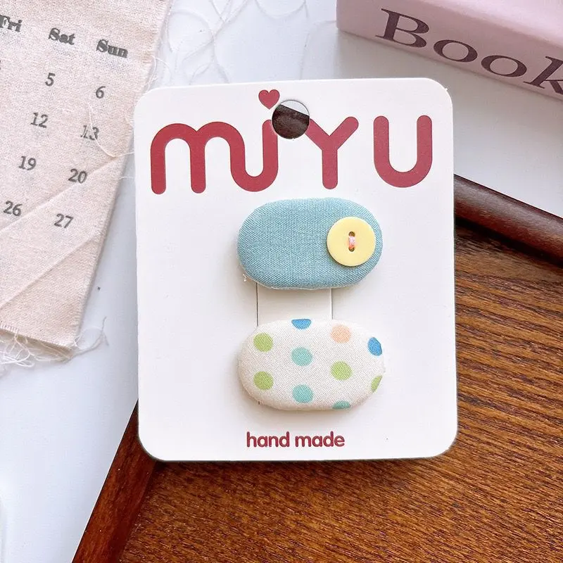 In Pink Hair Clip Handmade 2pc - 1268