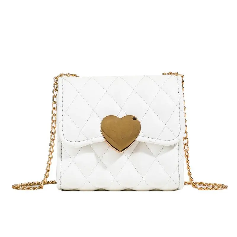 Crossbody Purse Heart 2651 - White