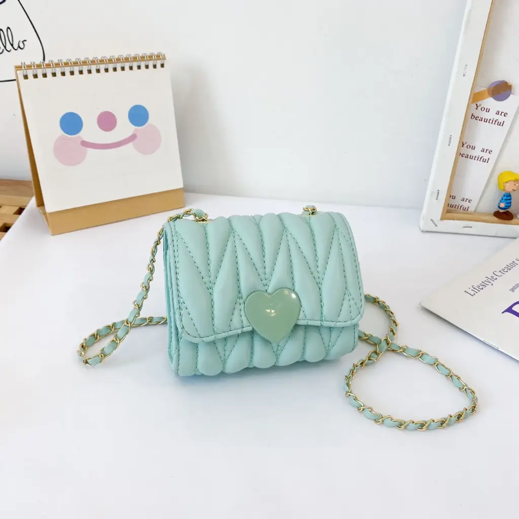 Crossbody Purse With Heart 1836 - Mint