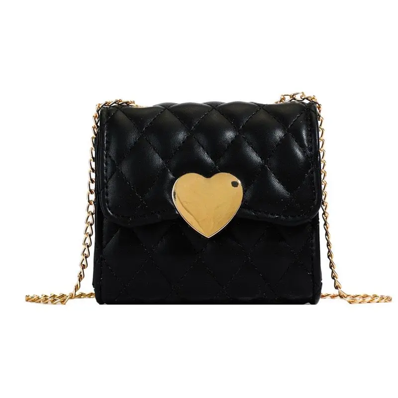 Crossbody Purse Heart 2654 - Black