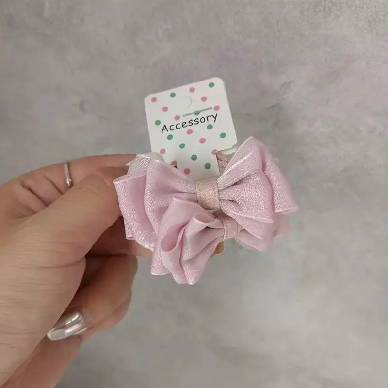 In Pink Hair Tie Handmade 2pc - 2661