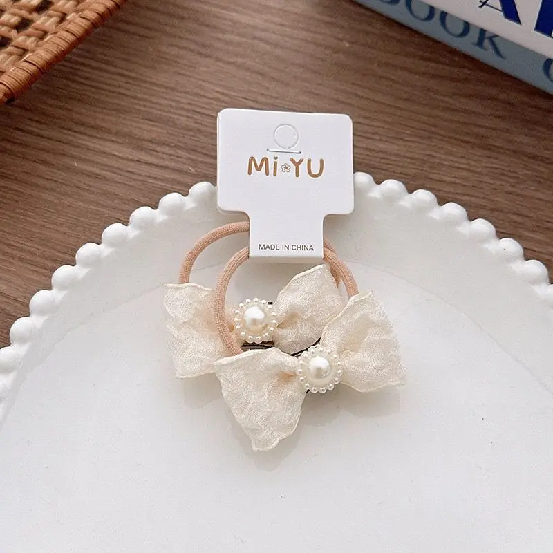 In Pink Hair Tie Handmade 2pc - 2664