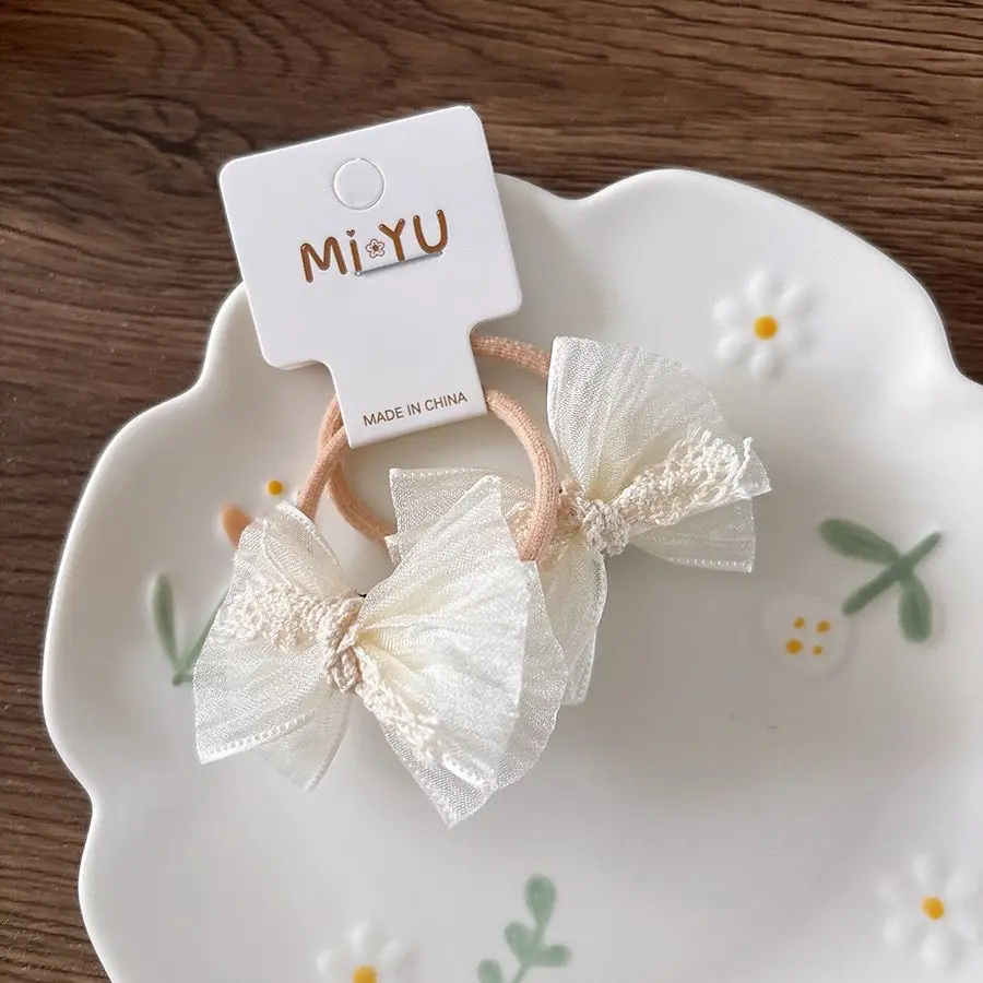 In Pink Hair Tie Handmade 2pc - 2668