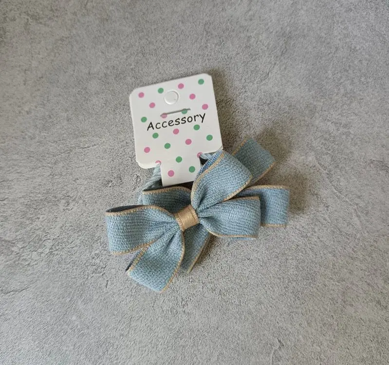 In Pink Hair Tie Handmade 2pc - 2677