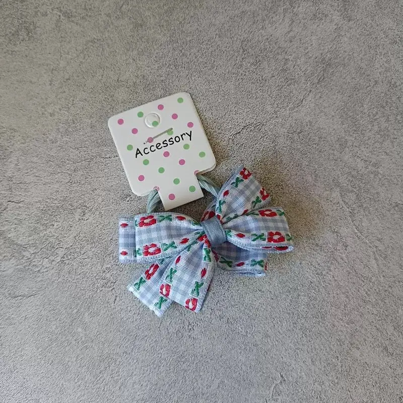 In Pink Hair Tie Handmade 2pc - 2676