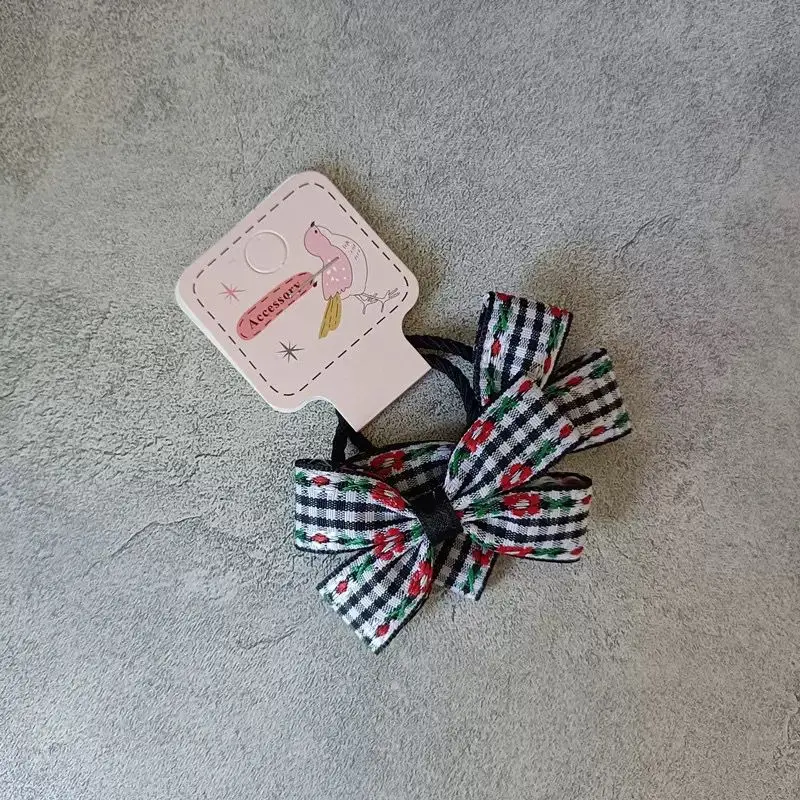 In Pink Hair Tie Handmade 2pc - 2672