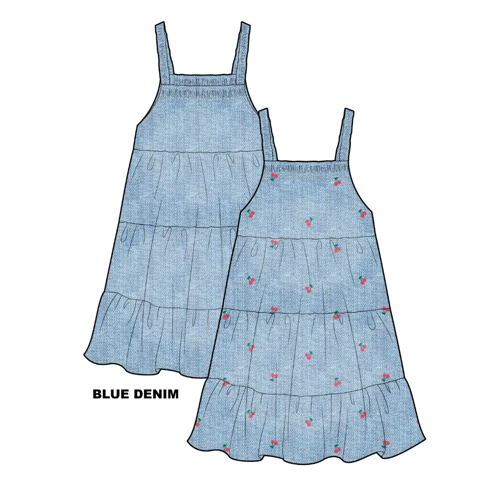 MID Dress 2141 - Blue Denim (2-3Y)