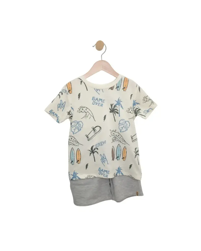 MID 2pc Set 5429 Whisper White/ Grey Mix (2-3Y)