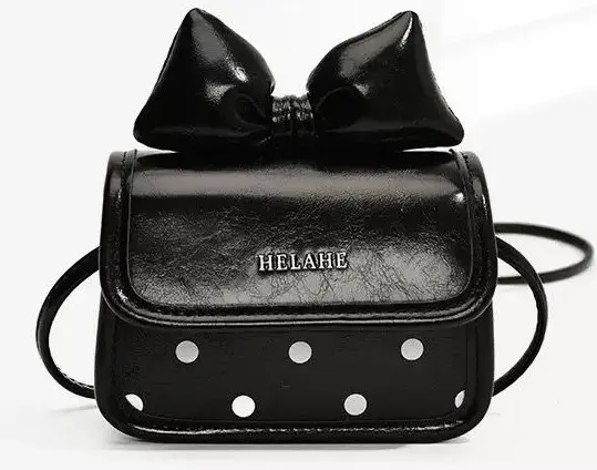 Crossbody Purse Spot With Bow 3055 - Black