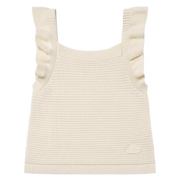 Nest Petite Revery Ruffled Knit Tank Top - Jet Stream (18-24M)