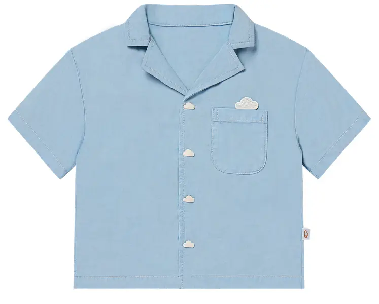 Nest Petite Revery Short Sleeve Tee - Chambray Denim (18-24M)