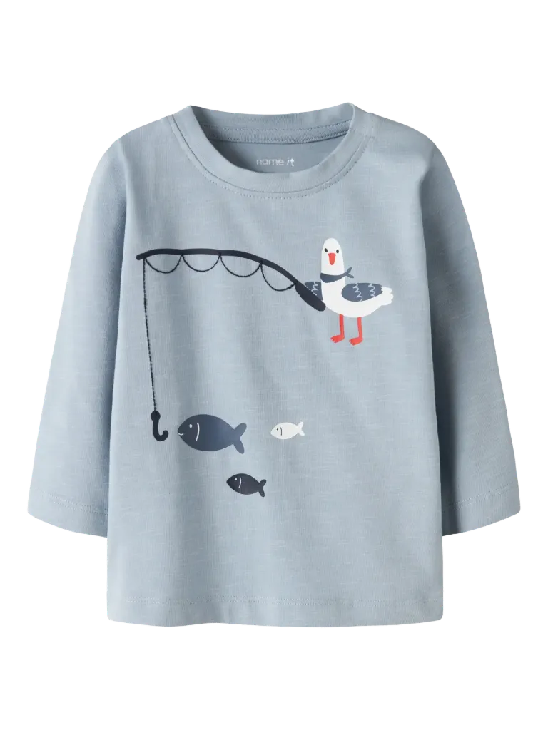 Name It T-Shirt Blue Fog