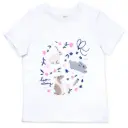 Jan & Jul Kids Cotton Graphic T-Shirt | Bunny Flowers