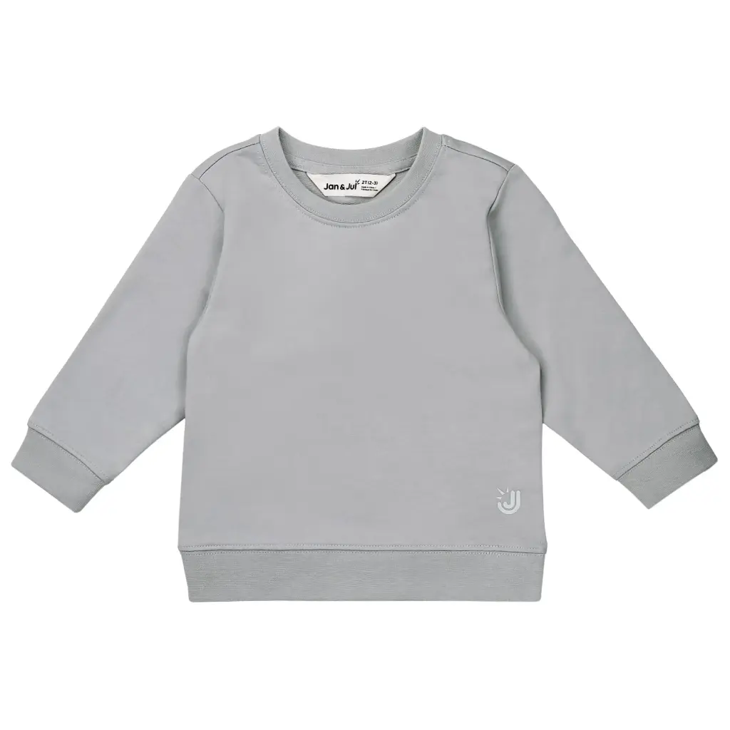 Jan & Jul Kids Lite Sweatshirt | Grey (1Y)