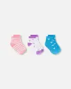 Deux Par Deux Socks (3 Pairs) - Striped Pink