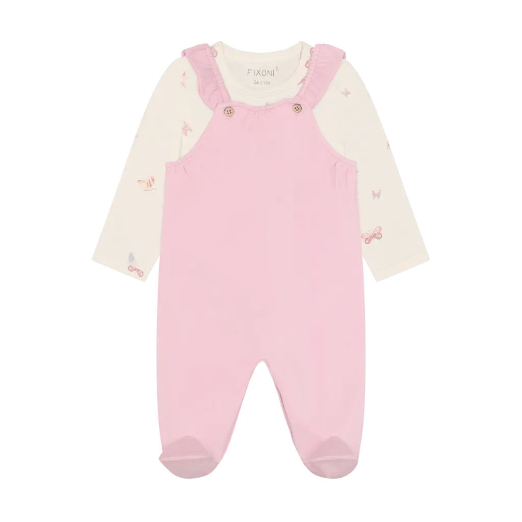 ROBO Fixoni Girl Set Body And Romper - Beached Mauve  (NB)