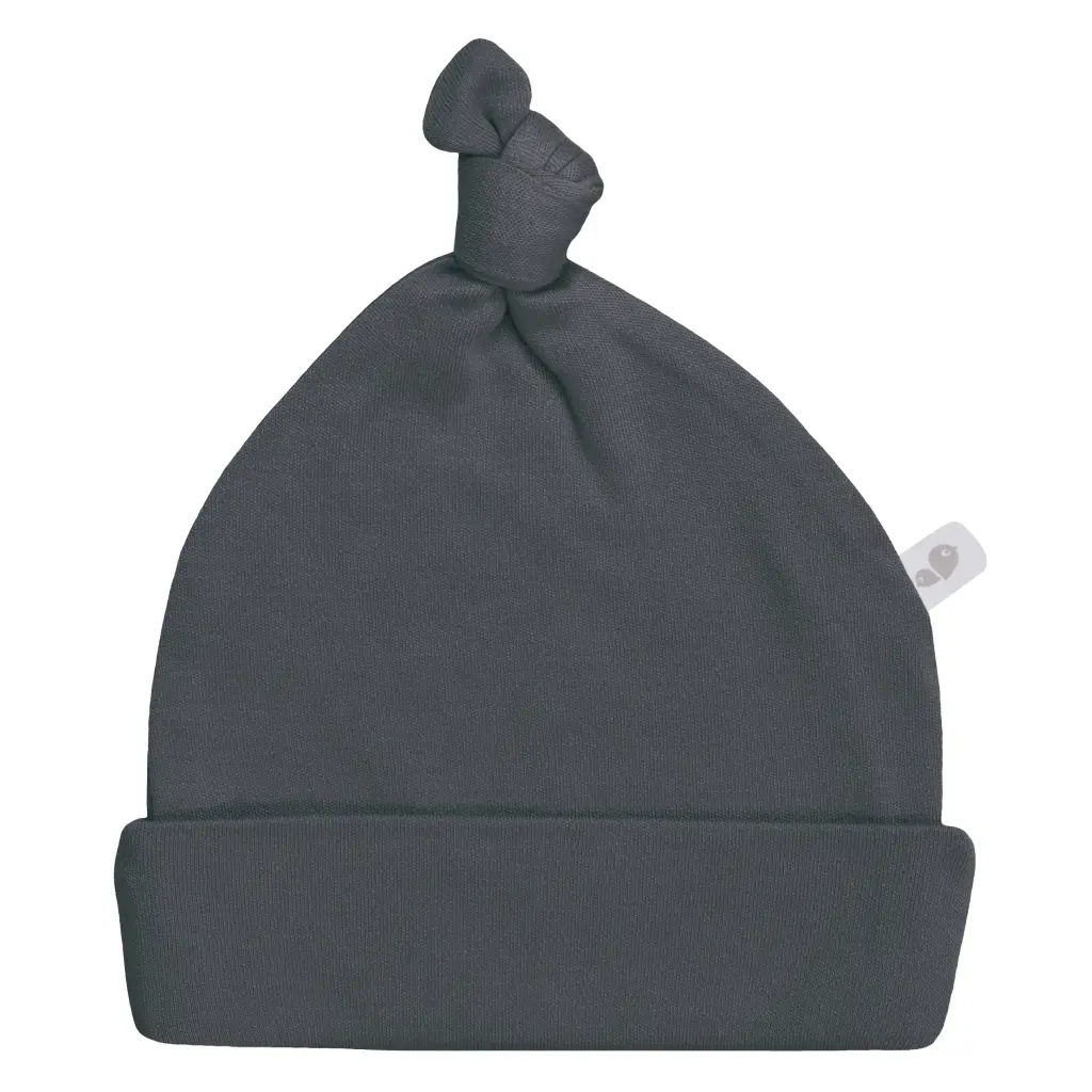Perlimpinpin Bamboo Knotted Hat - charcoal