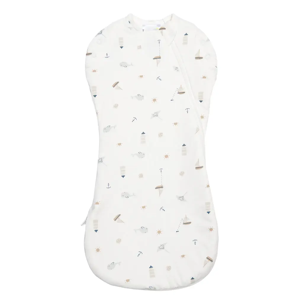 Perlimpinpin Bamboo Newborn Sleep Bag - Ocean (1.0 tog)