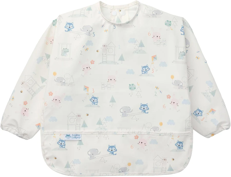 Loulou Lollipop Long Sleeve Bib - Mini Mathletes
