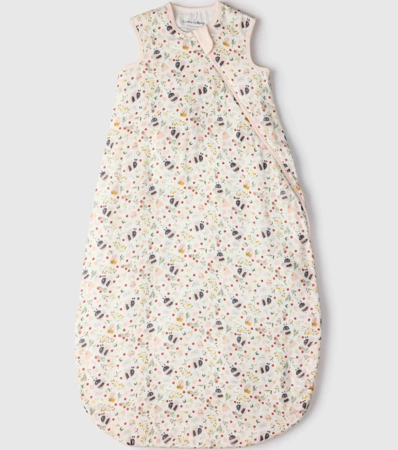 Loulou Lollipop Muslin Lightweight Sleep Bag - Bumble Bees (0.5 Tog) (0-6M)