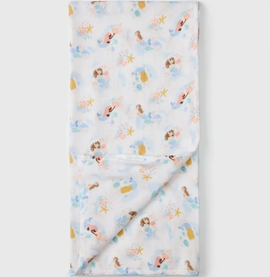 Loulou Lollipop Muslin Swaddle - Mermaids