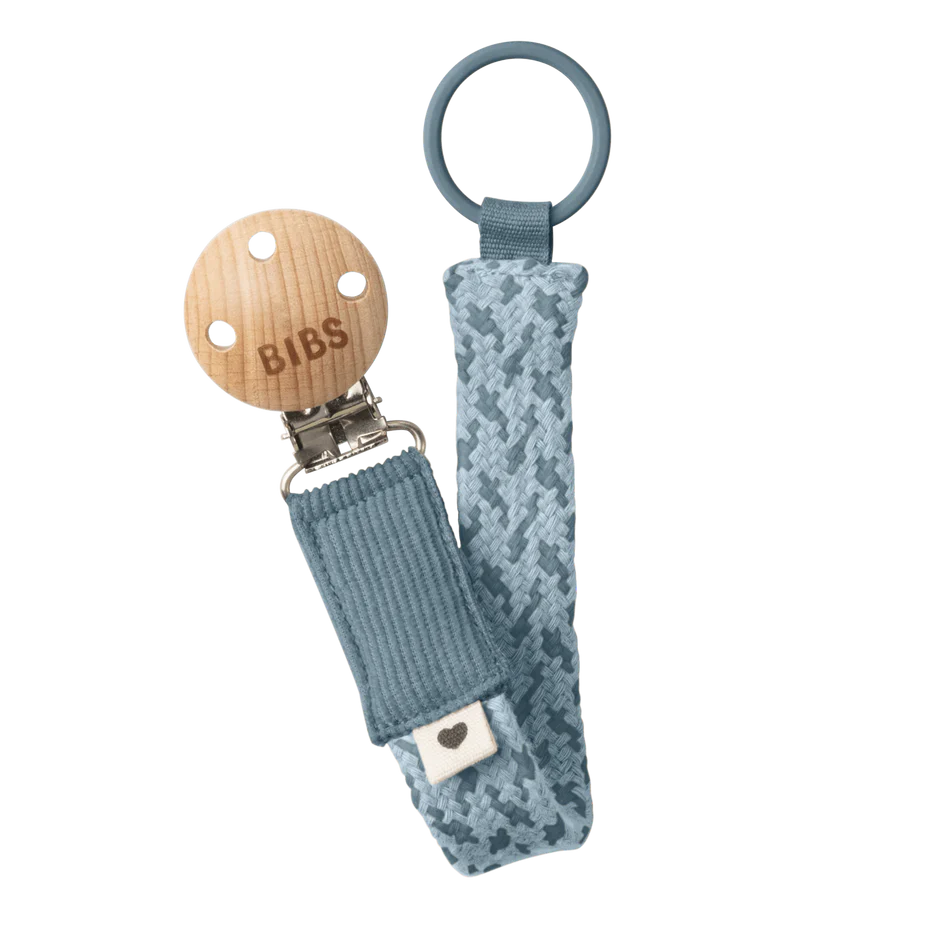 BIBS Pacifier Clip Petrol / Baby Blue