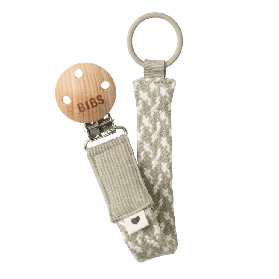 BIBS Pacifier Clip Sand / Ivory