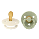 BIBS Pacifier Original COLOUR Latex 2 PK Symmetrical Ivory / Sage