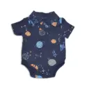 Silkberry BabyBamboo Short Sleeve Polo Onesie - Lost in Space Print