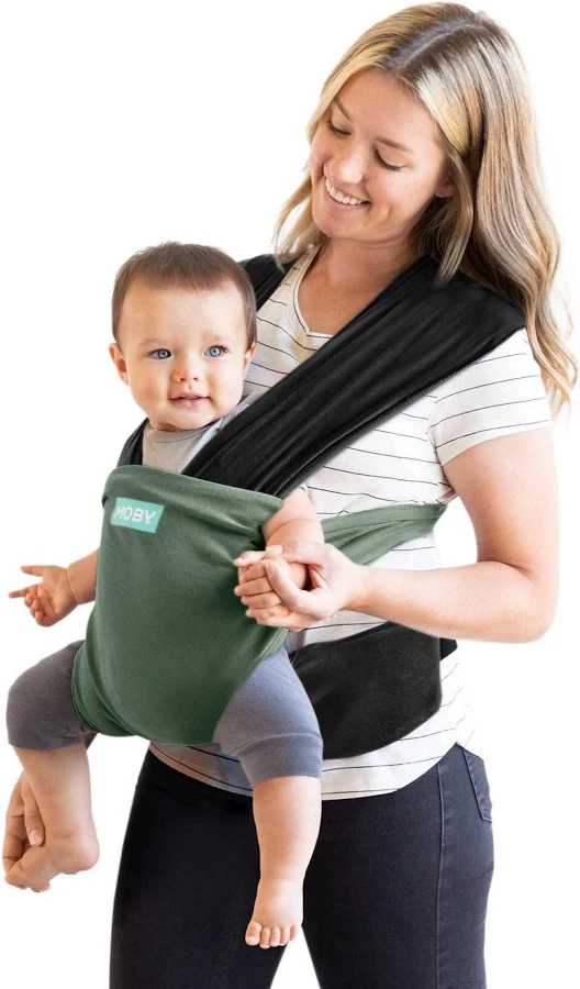 Moby Easy-Wrap Baby Carrier - Olive-Onyx