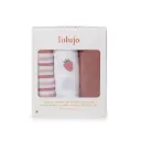 Lulujo Baby 3 Pack Muslin Receiving Blankets – Strawberries 