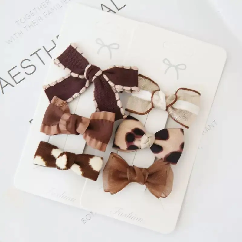 In Pink Hair Clip Handmade 3pc - Brown Right