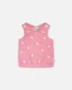 Deux Par Deux Crinkle Jersey Tank Top - Pink
