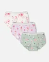 Deux Par Deux Organic Cotton Printed Adventure Boxers Pack Of 3 - Kittens