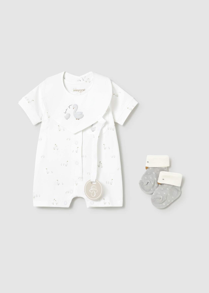 Mayoral Short Pajama Gift Set 1727 - White