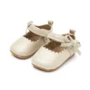 Sherick Fredermen Baby Scallop Mary Jane with Bow - Matt Gold Glitter