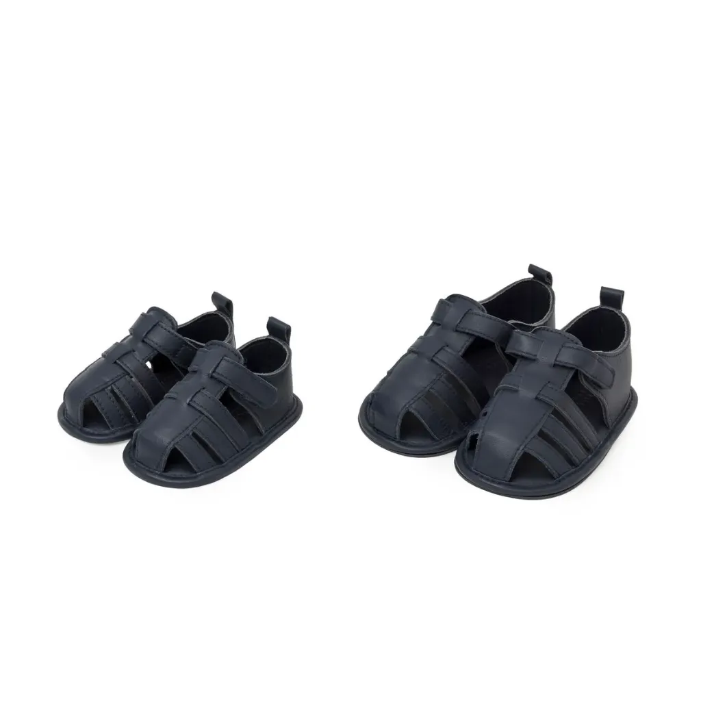 Sherick Fredermen Lamb Leather Sandal - Navy Lamb Leather (0-6M)