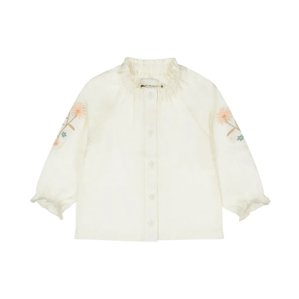 Dirkje Girls' Long-sleeved Shirt - Sand (12M)