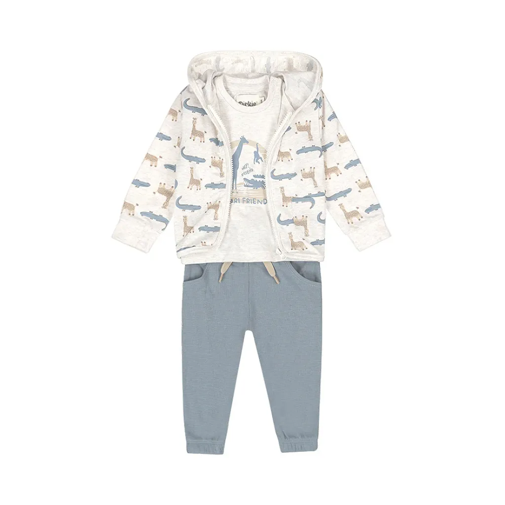 Dirkje Boys' Baby 3Pc Set - Off White (3-6M)