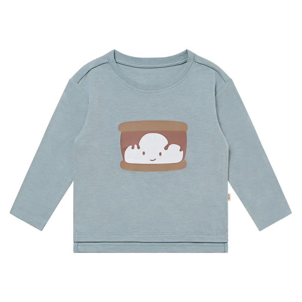 Nest Petite Revery Bamboo Long Sleeve Tee - Slate (18-24M)