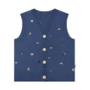 Nest Petite Revery  Camp Revery Knit Vest - Deep Sea Blue