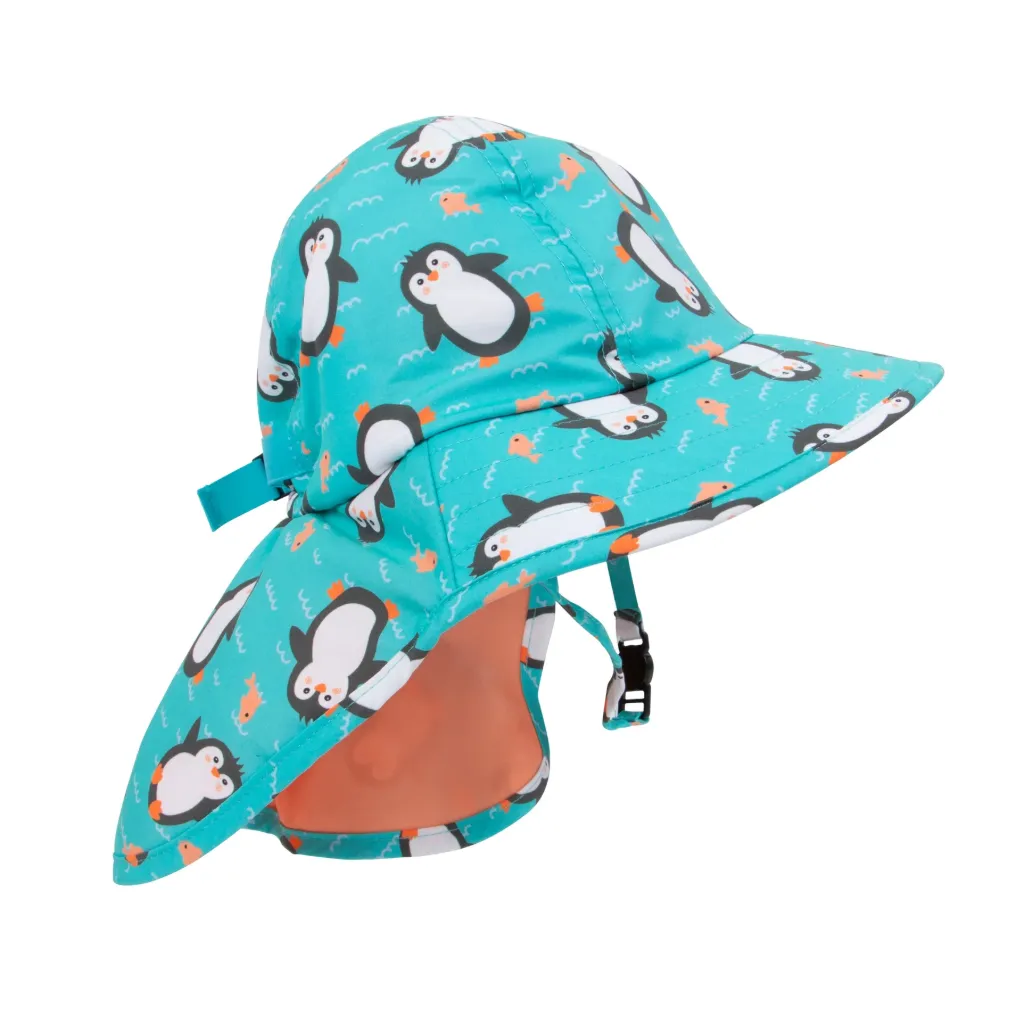 Zoocchini Cape Sun Hat - Penguin