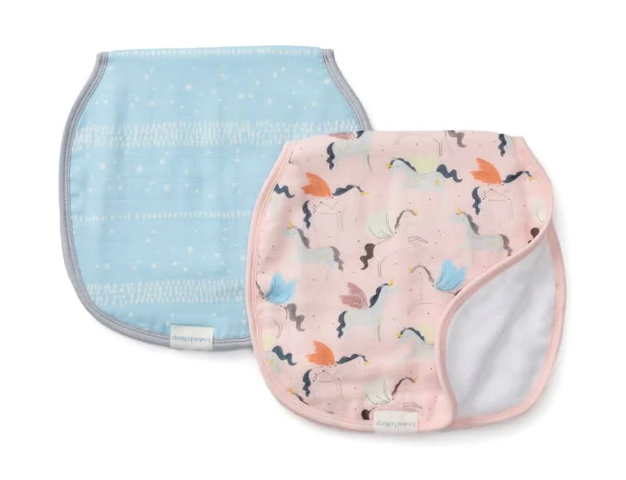 Loulou Lollipop Burp Cloth Set 2 Pack - Unicorn Ballet