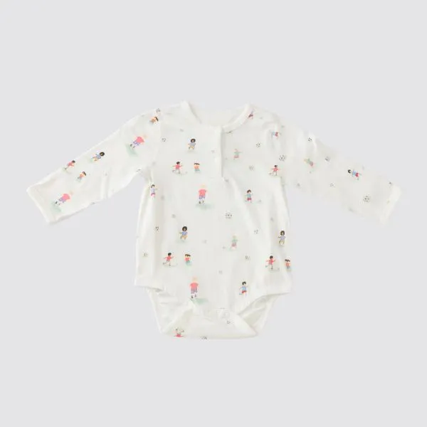 Blara Organic House Long Sleeve Henley Bodysuit - Mini Cup