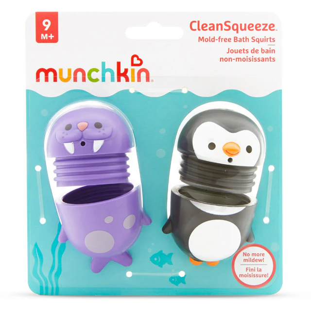 Munchkin Bath Toy CleanSqueeze™ Mold-Free Bath Squirts Penguin/Walrus