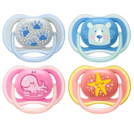 2 Pack Philips Avent-Ultra Air Pacifier - Whale/Starfish