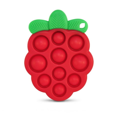 RaZberry Pop Silicone Teether - Strawberry