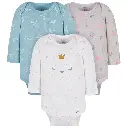3-Pack Baby Long Sleeve Onesies Gerber
