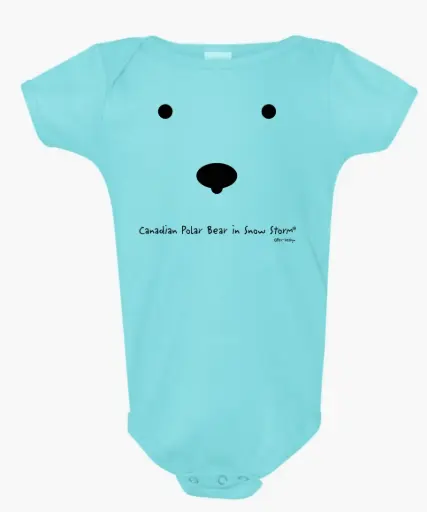 GGS Onesie 2099 Canadian Polar Bear Aqua Blue